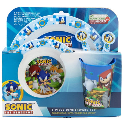 SEO. Sonic Plastik Geschirr Set 5 - Teile Kunststoffset für Kinder - Linkreich