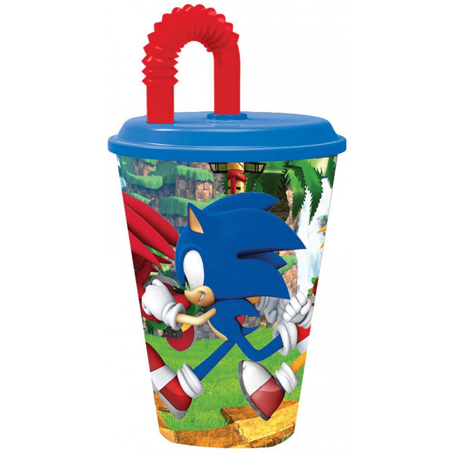 SEO. Sonic Plastikbecher mit Strohhalm für Kinder - Linkreich