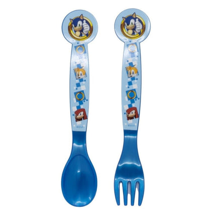 SEO. Sonic the Hedgehog Plastik Besteck Set - 2 Teile - Linkreich