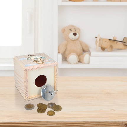 SEO. Spardose aus Holz - Bärchen - Bärchen 3 Linkreich