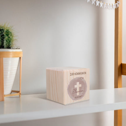 SEO. Spardose aus Holz - Farbfleck - Linkreich