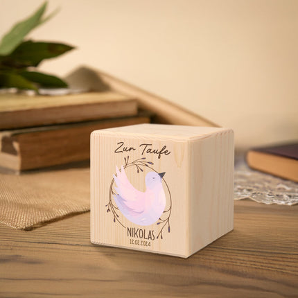 SEO. Spardose aus Holz - Taube - Linkreich