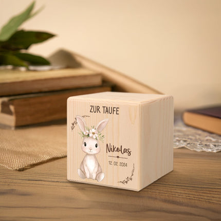 SEO. Spardose aus Holz - Tiere - Hase Linkreich