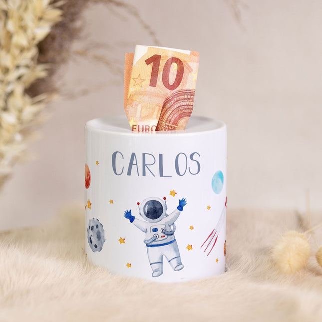 SEO. Spardose aus Keramik - Astronaut - Linkreich