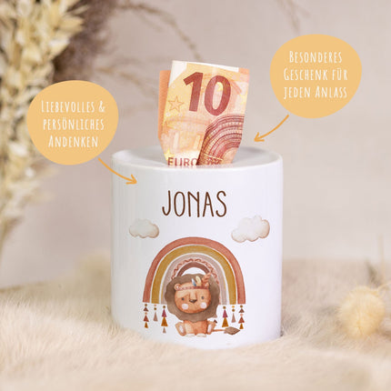 SEO. Spardose aus Keramik - Boho - Linkreich