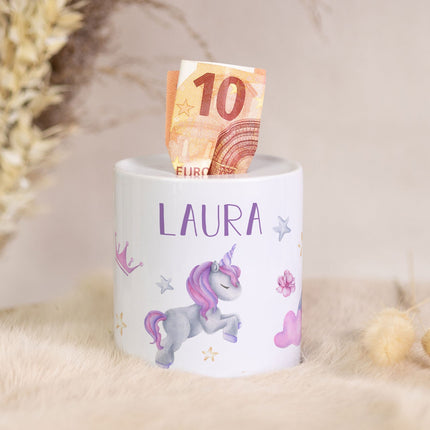 SEO. Spardose aus Keramik - Einhorn - Linkreich