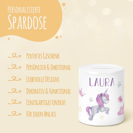 SEO. Spardose aus Keramik - Einhorn - Linkreich