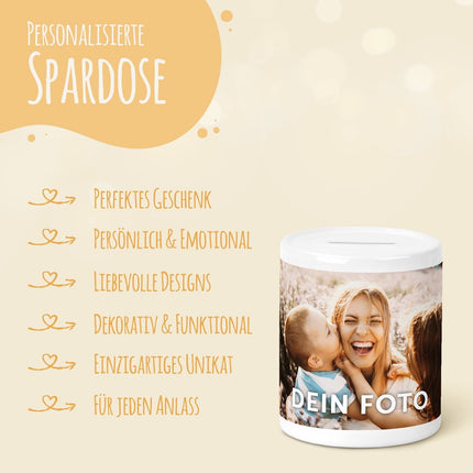 SEO. Spardose aus Keramik - mit eigenem Foto - Linkreich