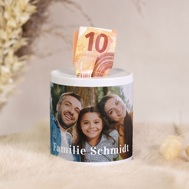 SEO. Spardose aus Keramik - mit eigenem Foto - Linkreich