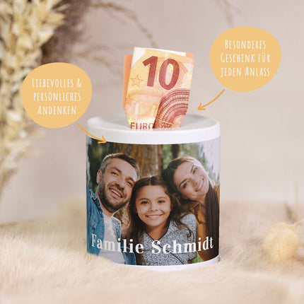 SEO. Spardose aus Keramik - mit eigenem Foto - Linkreich