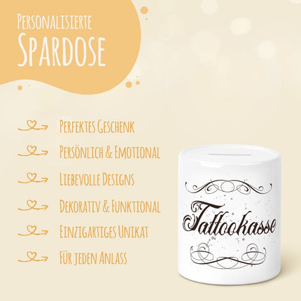 SEO. Spardose aus Keramik - Tattookasse - Linkreich