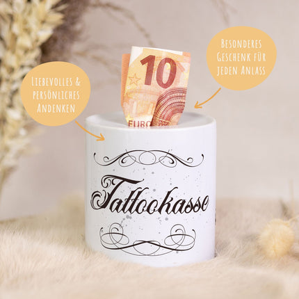SEO. Spardose aus Keramik - Tattookasse - Linkreich