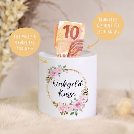 SEO. Spardose aus Keramik - Trinkgeld Kasse - Linkreich