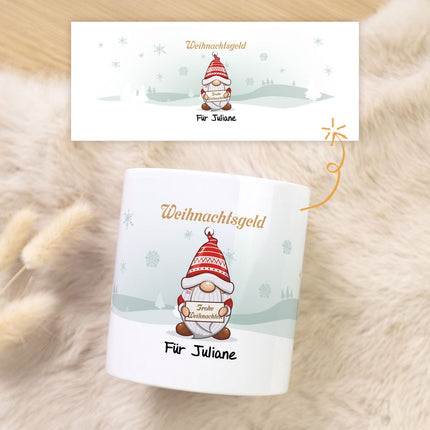 SEO. Spardose aus Keramik - Weihnachtsgeld - Wichtel Linkreich