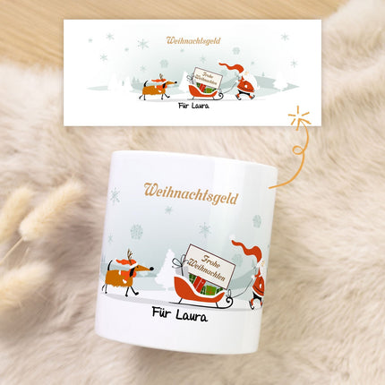 SEO. Spardose aus Keramik - Weihnachtsgeld - Weihnachtsmann Linkreich