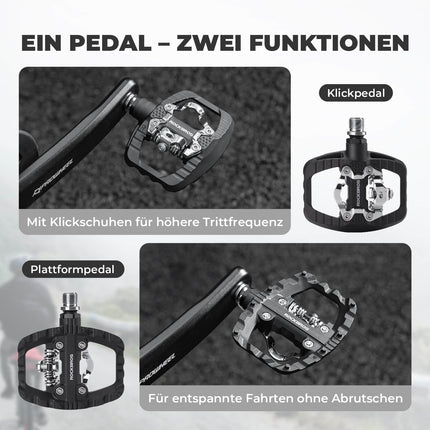 SPD - Klickpedale & Plattformpedale 2 - in - 1 inkl. Cleats 9/16" (Fahrradpedale) kaufen bei Linkreich – Jetzt entdecken!