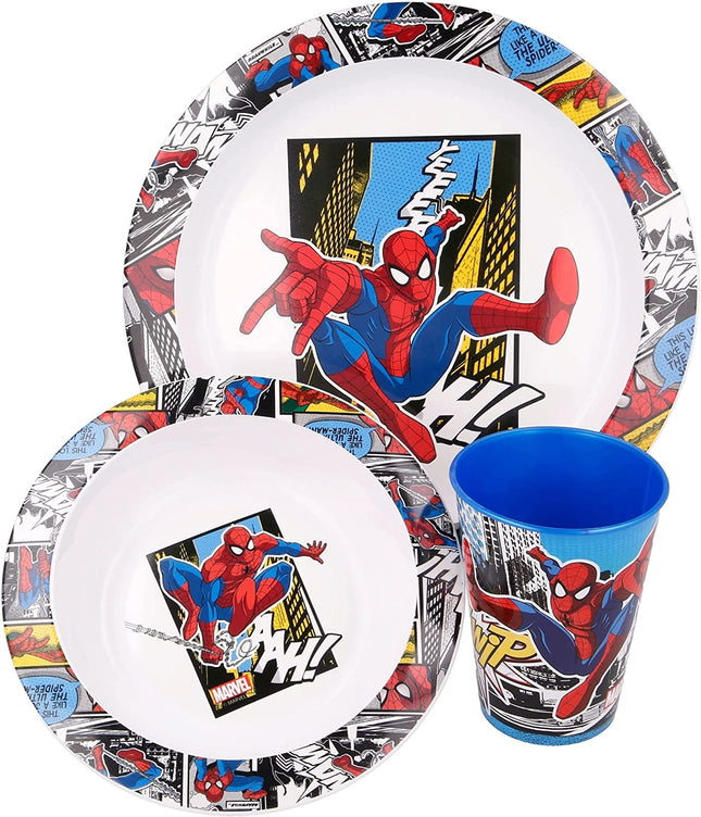 SEO. Spiderman Marvel Geschirr Kunststoffset für Kinder - Linkreich