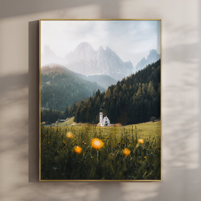 St. John’s Church, Val di Funes – Dolomites Fine Art Print