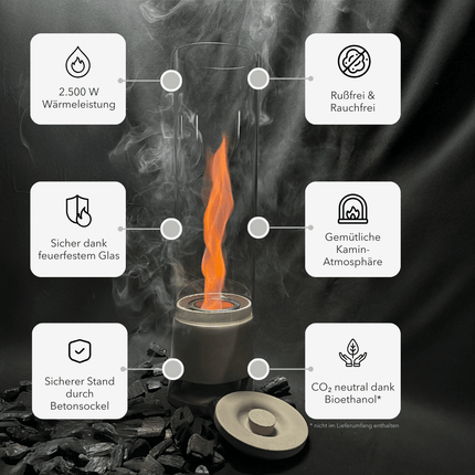 SEO. Standfeuer LUCEO Outdoor - Anthrazit Linkreich