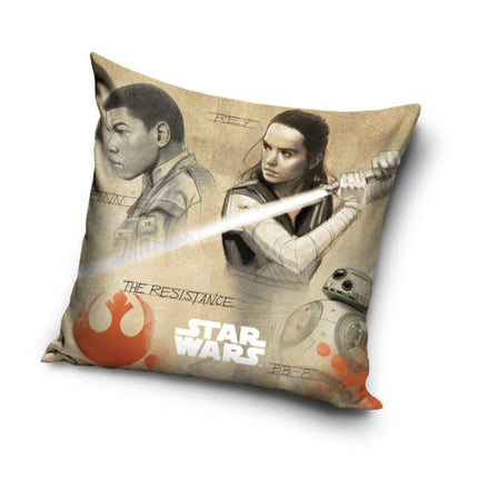 SEO. Star Wars Kissen Rey und Finn Kissenbezug - 40cm x 40cm - Linkreich