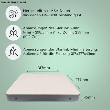SEO. Starlink Mini Magnet Halterung für Kastenwagen Wohnmobil Dach & Camper Van - Weiß Linkreich