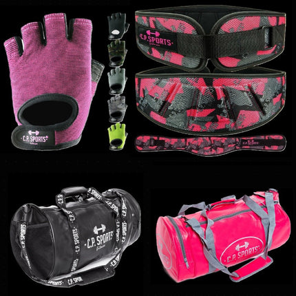 SEO. Starter 3er Paket: Hanschuhe, Gürtel, 1x Tache - Farbe auswählen - Pink Linkreich