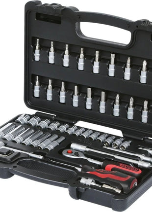 Steckschlüsselsatz 1/4 Zoll 53-teilig mit Ratsche und Bitsatz im Hartschalenkoffer – KS Tools Superlock - Linkreich