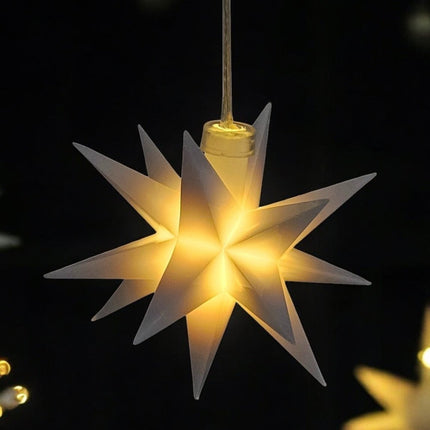 Stern 3D Weihnachtsbeleuchtung Beleuchtung Rot weiß LED Batterie Timer 8 cm (Weihnachtsstern LED) kaufen bei Linkreich – Jetzt entdecken!