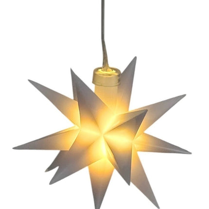 Stern 3D Weihnachtsbeleuchtung Beleuchtung Rot weiß LED Batterie Timer 8 cm (Weihnachtsstern LED) kaufen bei Linkreich – Jetzt entdecken!