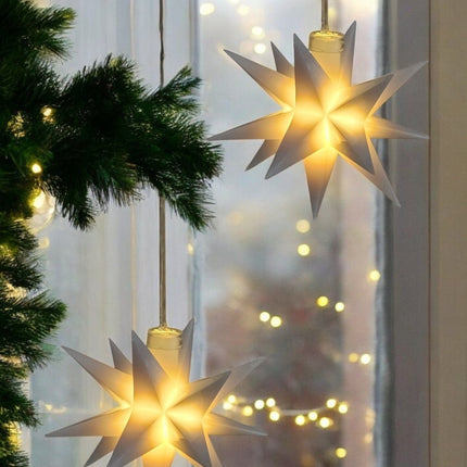 Stern 3D Weihnachtsbeleuchtung Beleuchtung Rot weiß LED Batterie Timer 8 cm (Weihnachtsstern LED) kaufen bei Linkreich – Jetzt entdecken!