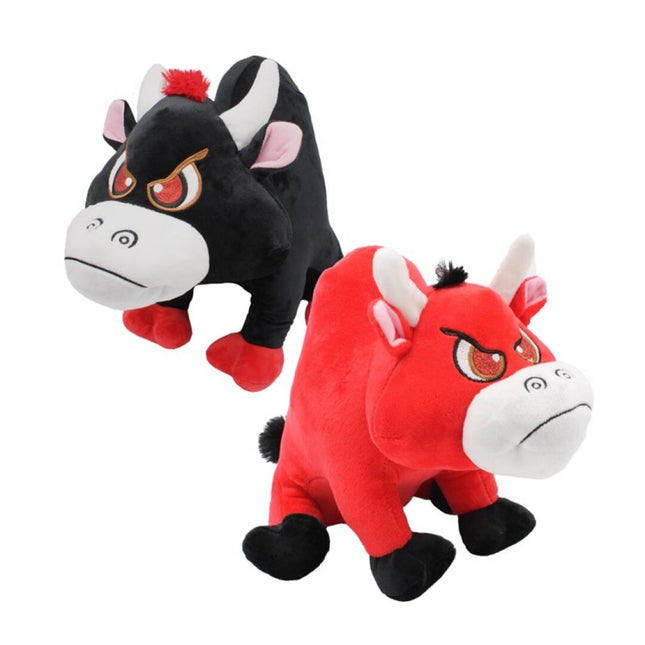 SEO. Stier Kuscheltier 20 cm Bulle - Büffel Plüschtier Stofftier - Schwarz Linkreich