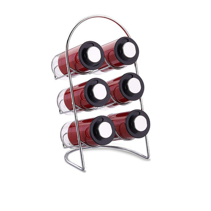 Stora Plus 7 - teiliges Gewürzstreuer - Set – Rot | Edelstahl mit Sichtfenster & Halter (Gewürzaufbewahrung) kaufen bei Linkreich – Jetzt entdecken!