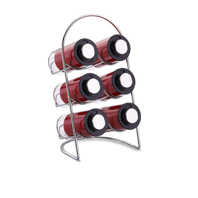 Stora Plus 7 - teiliges Gewürzstreuer - Set – Rot | Edelstahl mit Sichtfenster & Halter (Gewürzaufbewahrung) kaufen bei Linkreich – Jetzt entdecken!