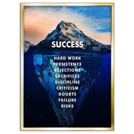 Success Iceberg - Leinwandbild Motivation (Canvas) kaufen bei Linkreich – Jetzt entdecken!