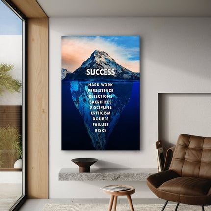 Success Iceberg - Leinwandbild Motivation (Canvas) kaufen bei Linkreich – Jetzt entdecken!