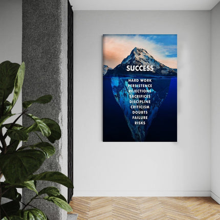 Success Iceberg - Leinwandbild Motivation (Canvas) kaufen bei Linkreich – Jetzt entdecken!
