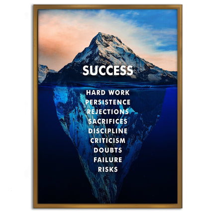 Success Iceberg - Leinwandbild Motivation (Canvas) kaufen bei Linkreich – Jetzt entdecken!