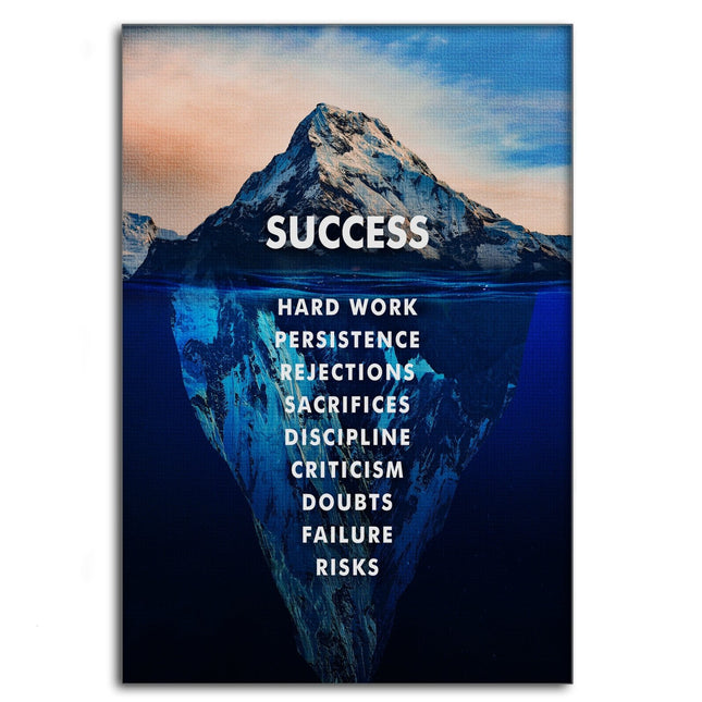 Success Iceberg - Leinwandbild Motivation (Canvas) kaufen bei Linkreich – Jetzt entdecken!