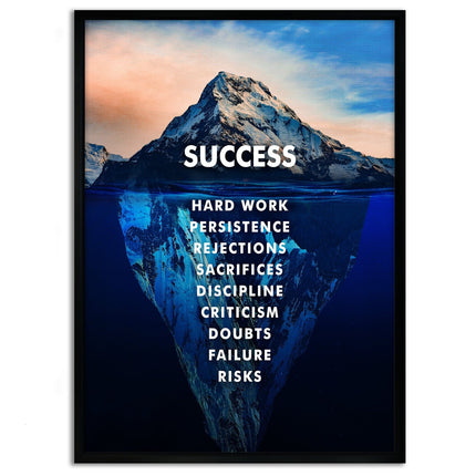 Success Iceberg - Leinwandbild Motivation (Canvas) kaufen bei Linkreich – Jetzt entdecken!