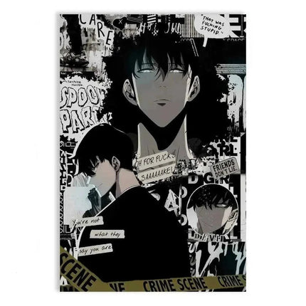 Sung Jinwoo Manga Style - Solo Leveling - Anime Leinwandbild (Canvas) kaufen bei Linkreich – Jetzt entdecken!