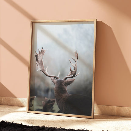 Bavarian Deer Print – Stag Wall Art from the Alps