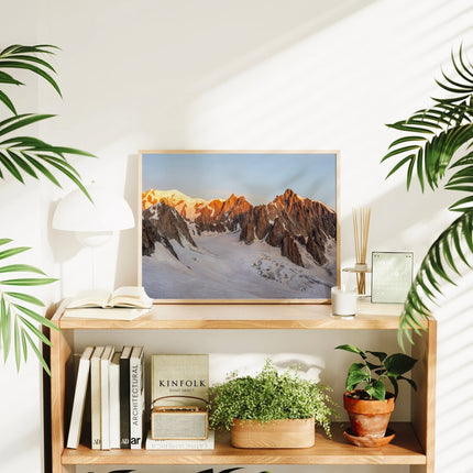 Mont Blanc, Mont Maudit & Mont Blanc du Tacul Sunrise Wall Art Print