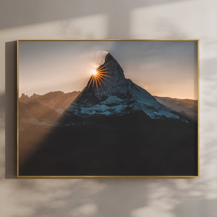 Matterhorn Sunset Print – Fine Art Wall Decor of Swiss Alps