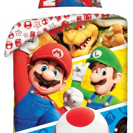 SEO. Super Mario Bowser Toad Luigi Bettwäsche - weiche Baumwolle - 140 x 200 cm - Linkreich
