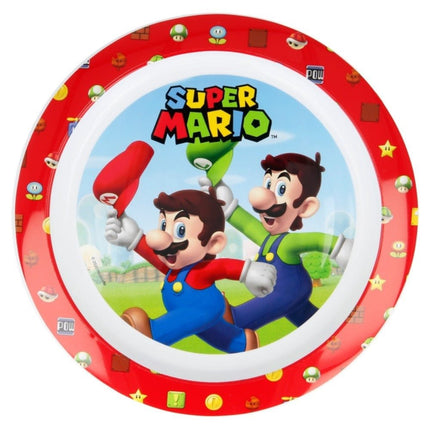 SEO. Super Mario Plastik - Teller Kunststoffset für Kinder - Mikrowelle geeignet - Linkreich