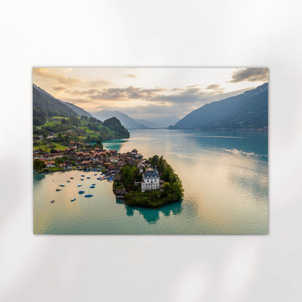 Iseltwald on Lake Brienz ,Swiss Alps, Switzerland