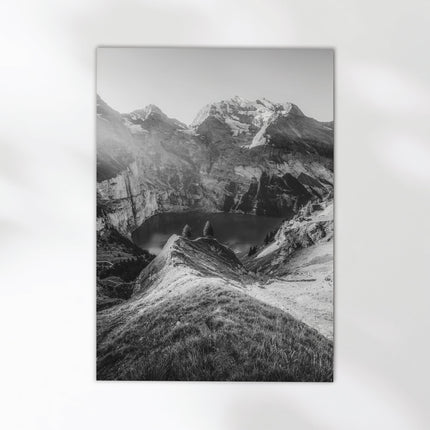 Oeschinensee – Bernese Oberland, Switzerland (black & white)