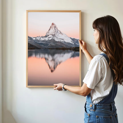 Matterhorn reflected in Stellisee, Switzerland