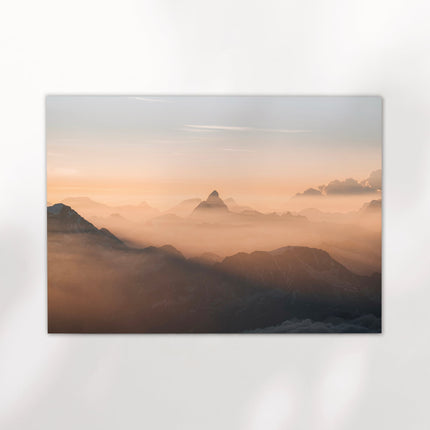 Golden Sunrise Over The Matterhorn | Mont Blanc Summit Photography Print
