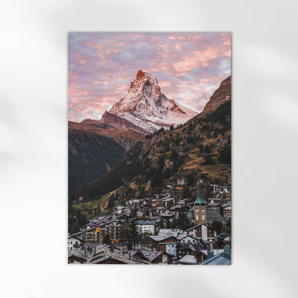 Zermatt under the Matterhorn's morning glow, Switzerland